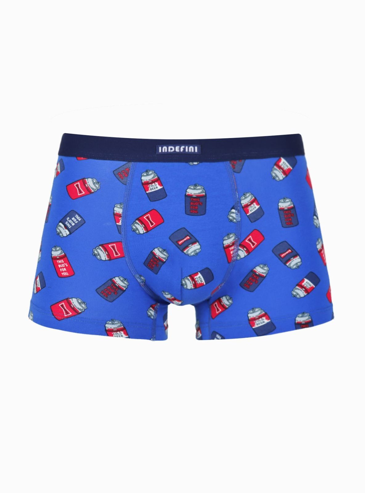 Трусы боксеры синие с принтом Indefini (Арт. 3004MUF)