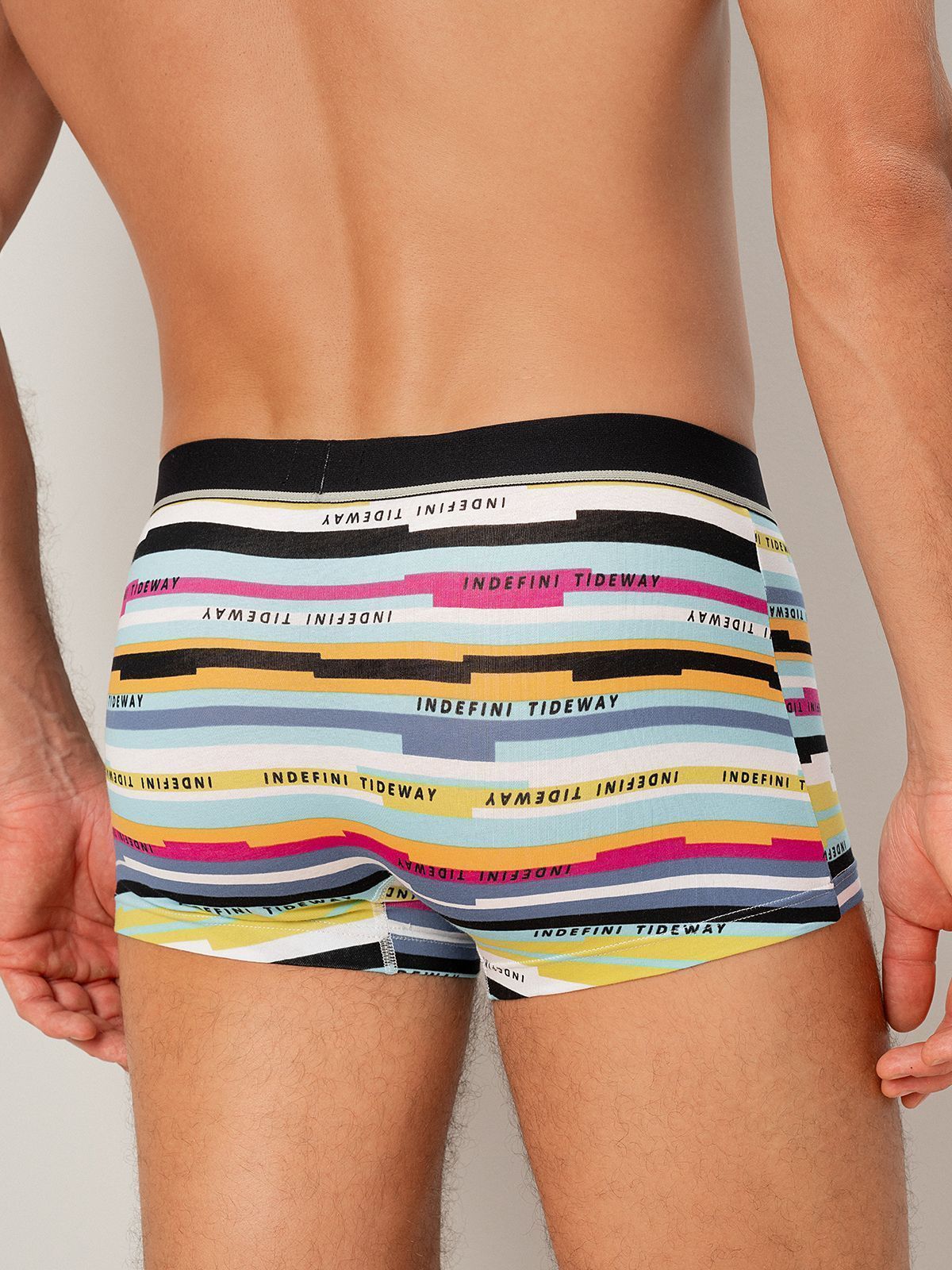 Хлопковые мужские трусы боксеры с принтом Indefini (Арт. 2119MUF)