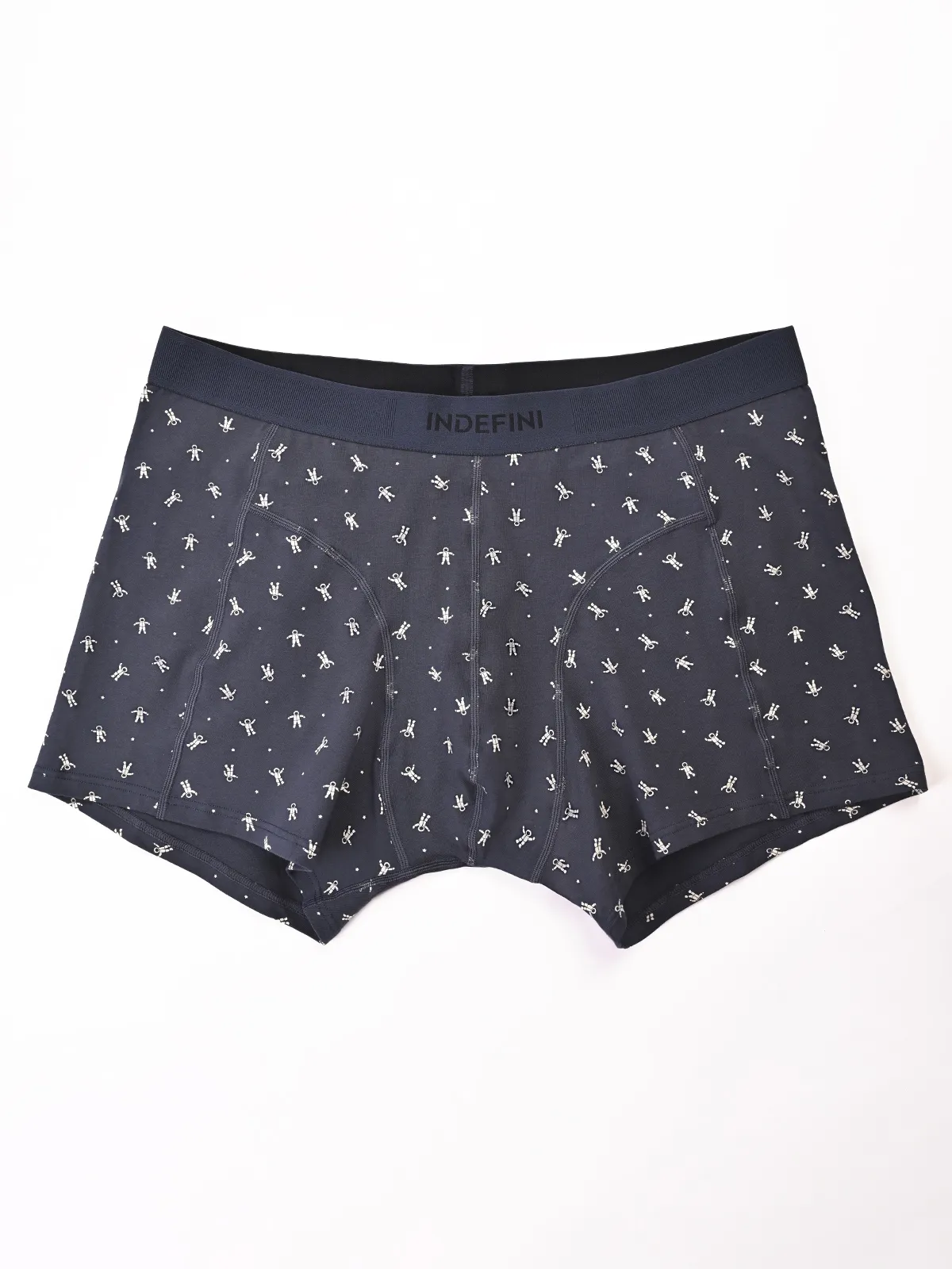 Трусы боксеры из хлопка синие с принтом (Арт. 5076MUG)