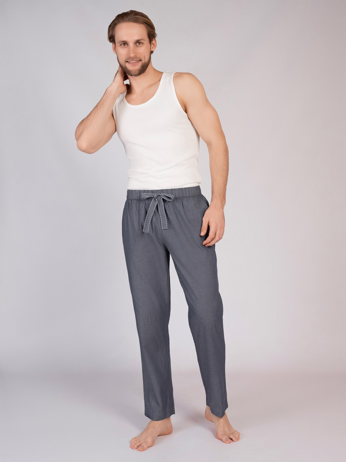 Мужские пижамные брюки Indefini (Арт. 4035PCK)
