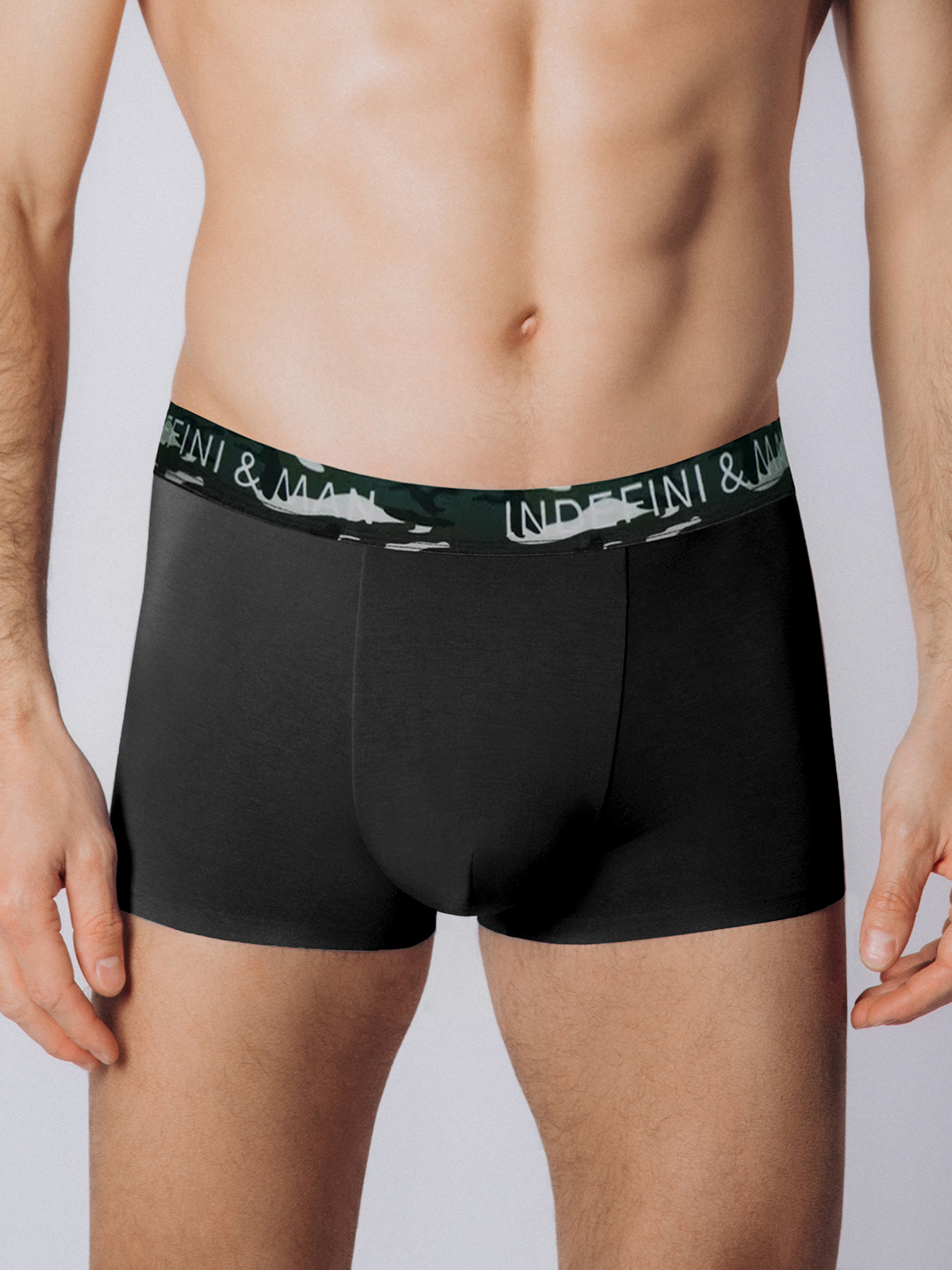 Мужские черные трусы боксеры indefini (Арт. 5028MUF)