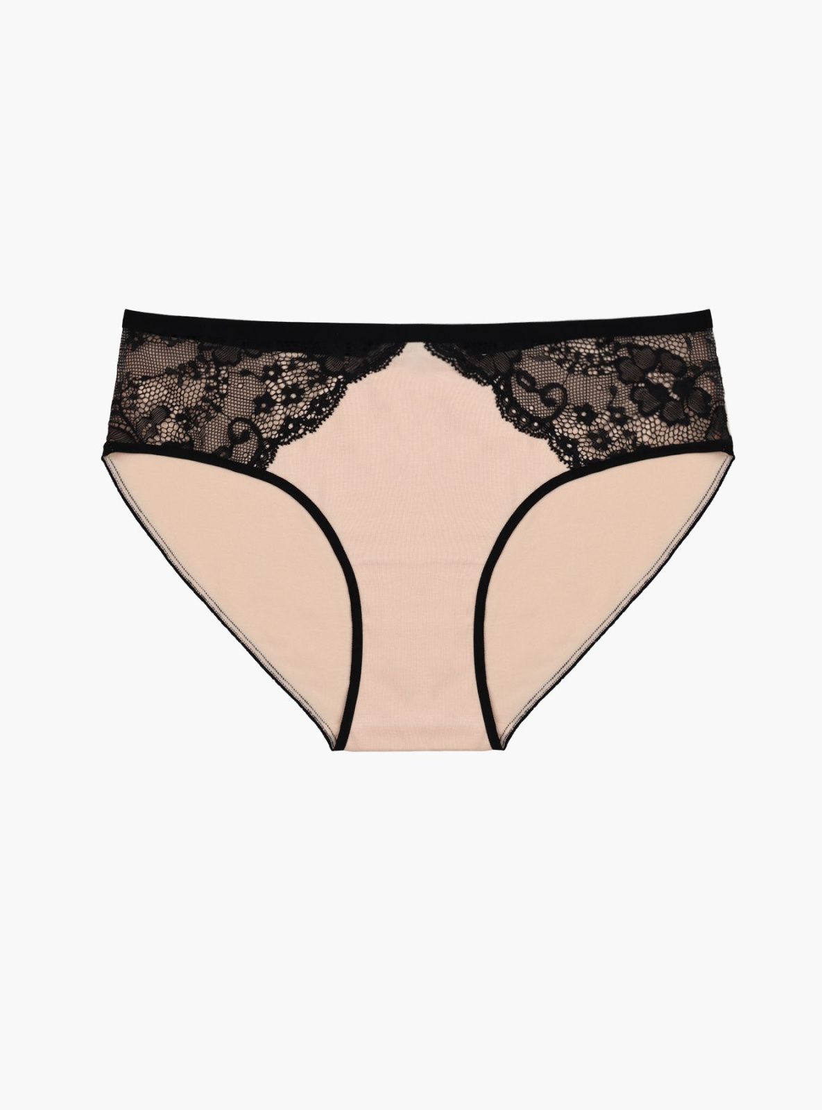 Трусы слипы с кружевом бежевые Indefini (Арт.144000-2219LUS)