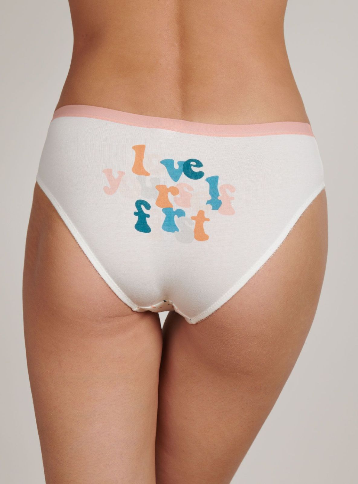 Трусы слипы белые из хлопка Indefini (Арт.121000-2157LUF)