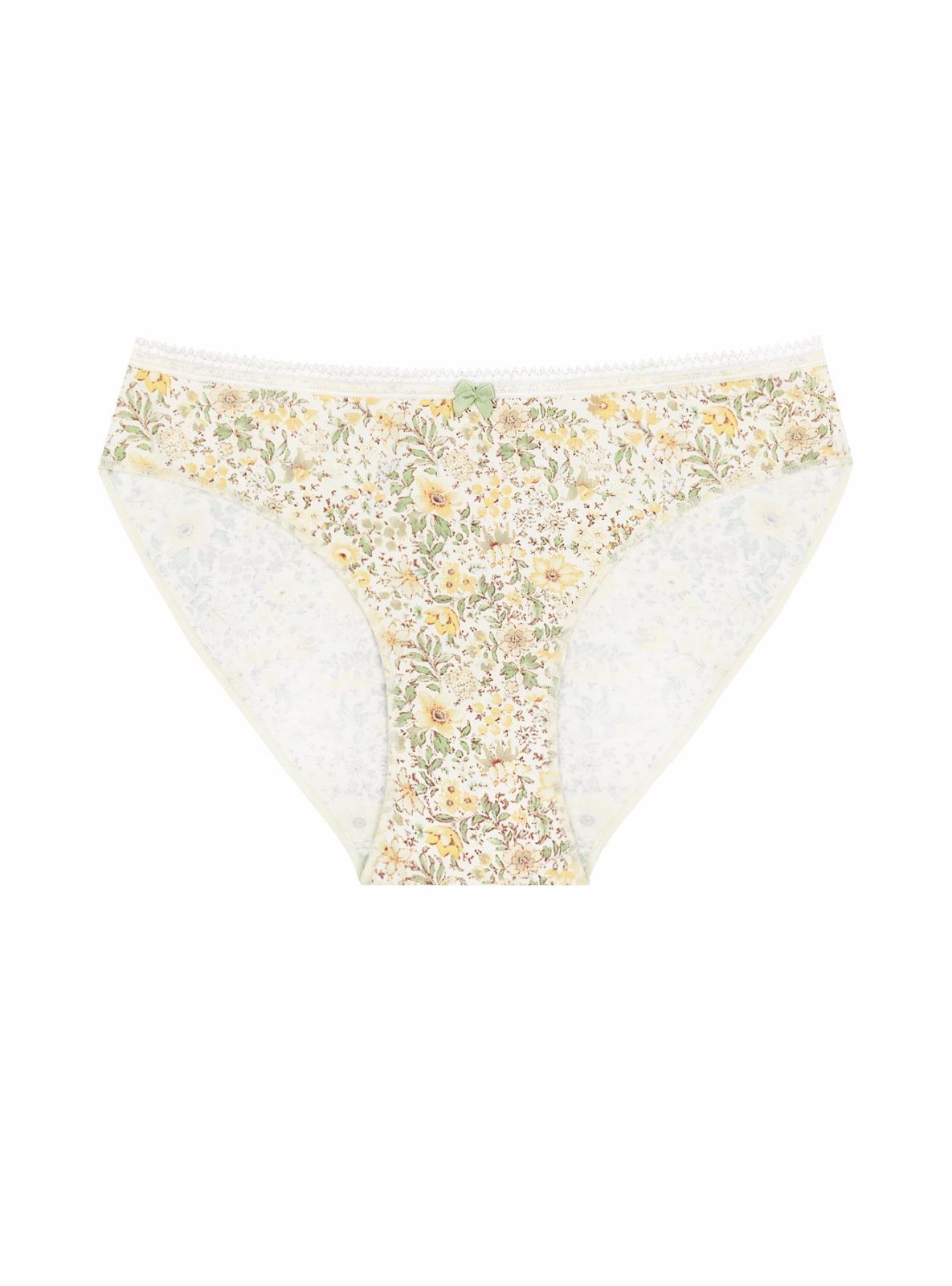 Хлопковые трусы слипы в цветочек Indefini (Арт.121000-2114LUF)