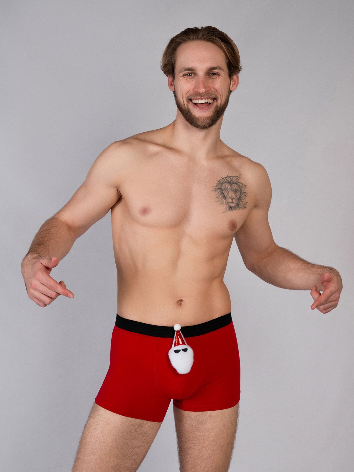 Трусы боксеры подарочные красные (Арт. 4025MUF)