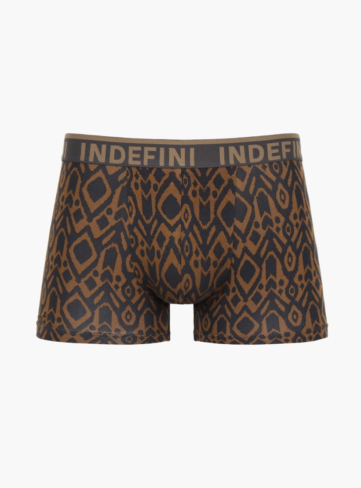Трусы боксеры из бамбука коричневые Indefini (Арт.624000-2125MUG)