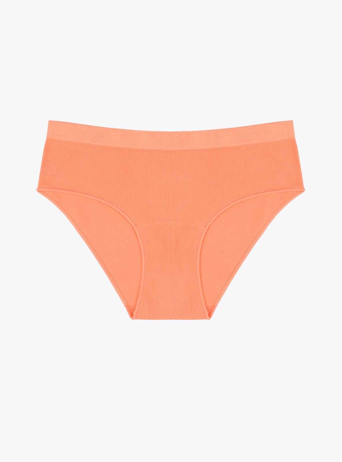 Трусы слипы в рубчик оранжевые Indefini (Арт.134500-3228WUV)