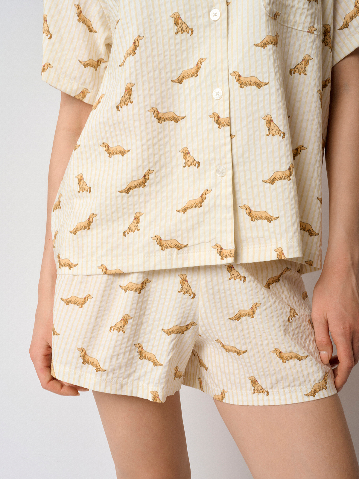 Пижама из вискозы и хлопка с принтом (Арт. 5246TBD)