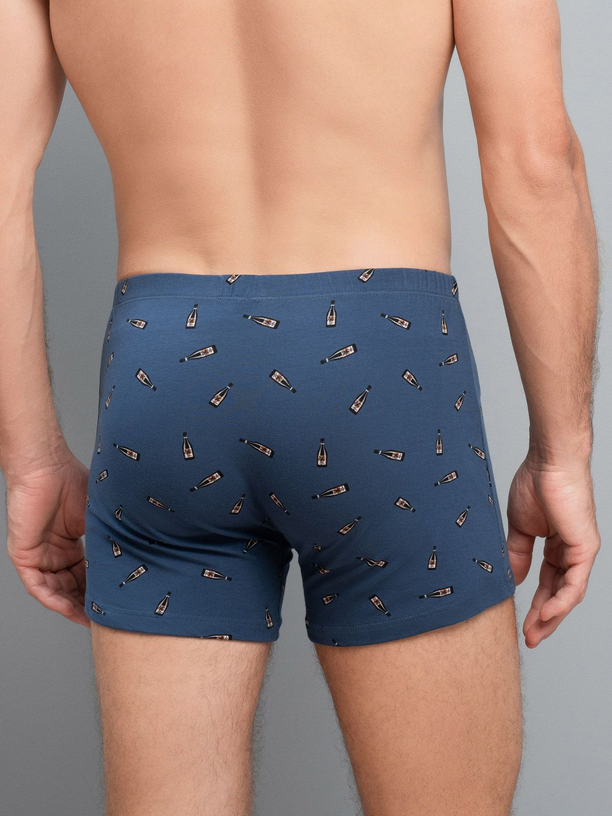 Мужские трусы боксеры синие Indefini (Арт. 4018MUG)