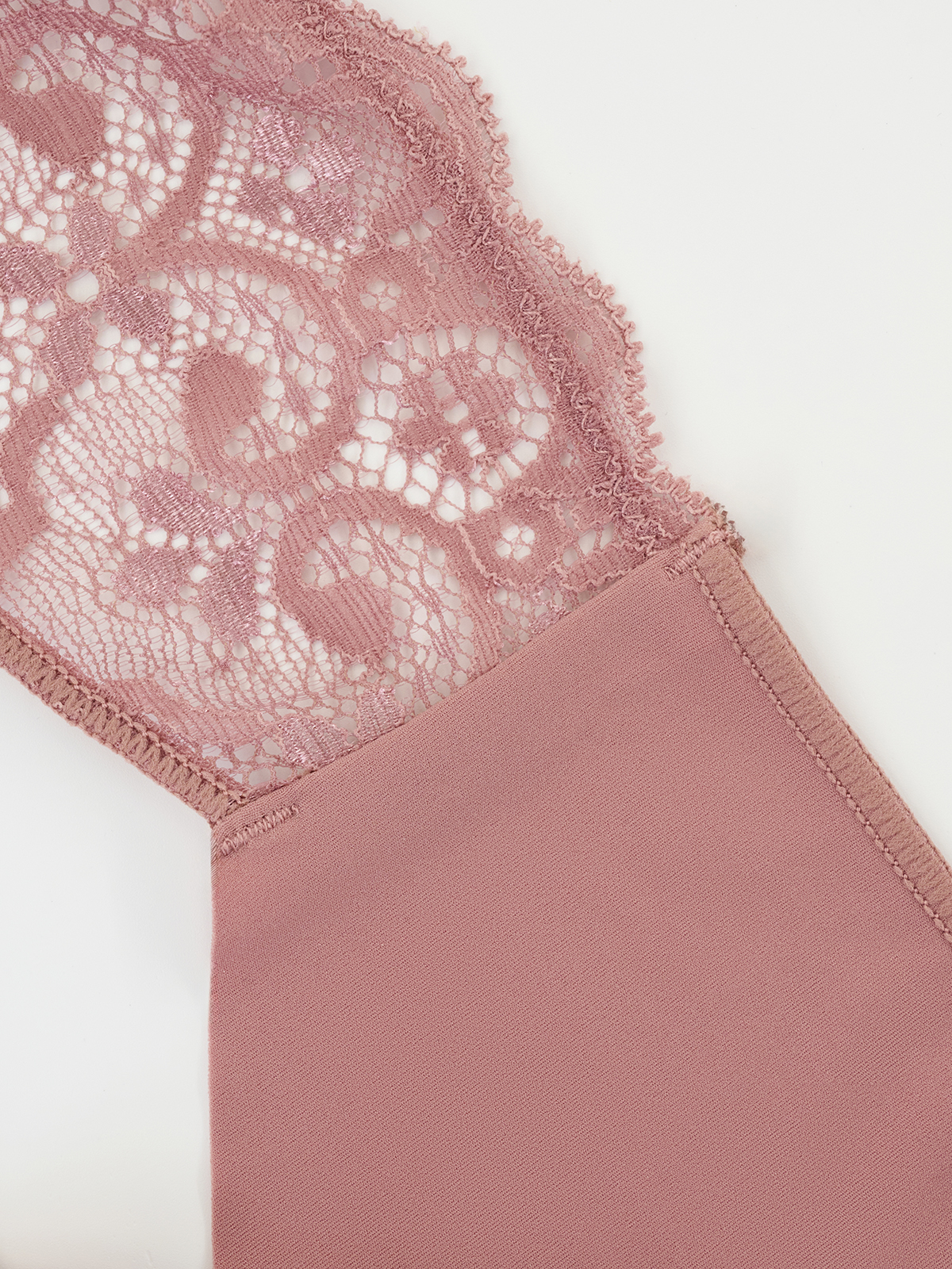 Трусы с кружевом розовые Indefini (Арт. 1262LDS)