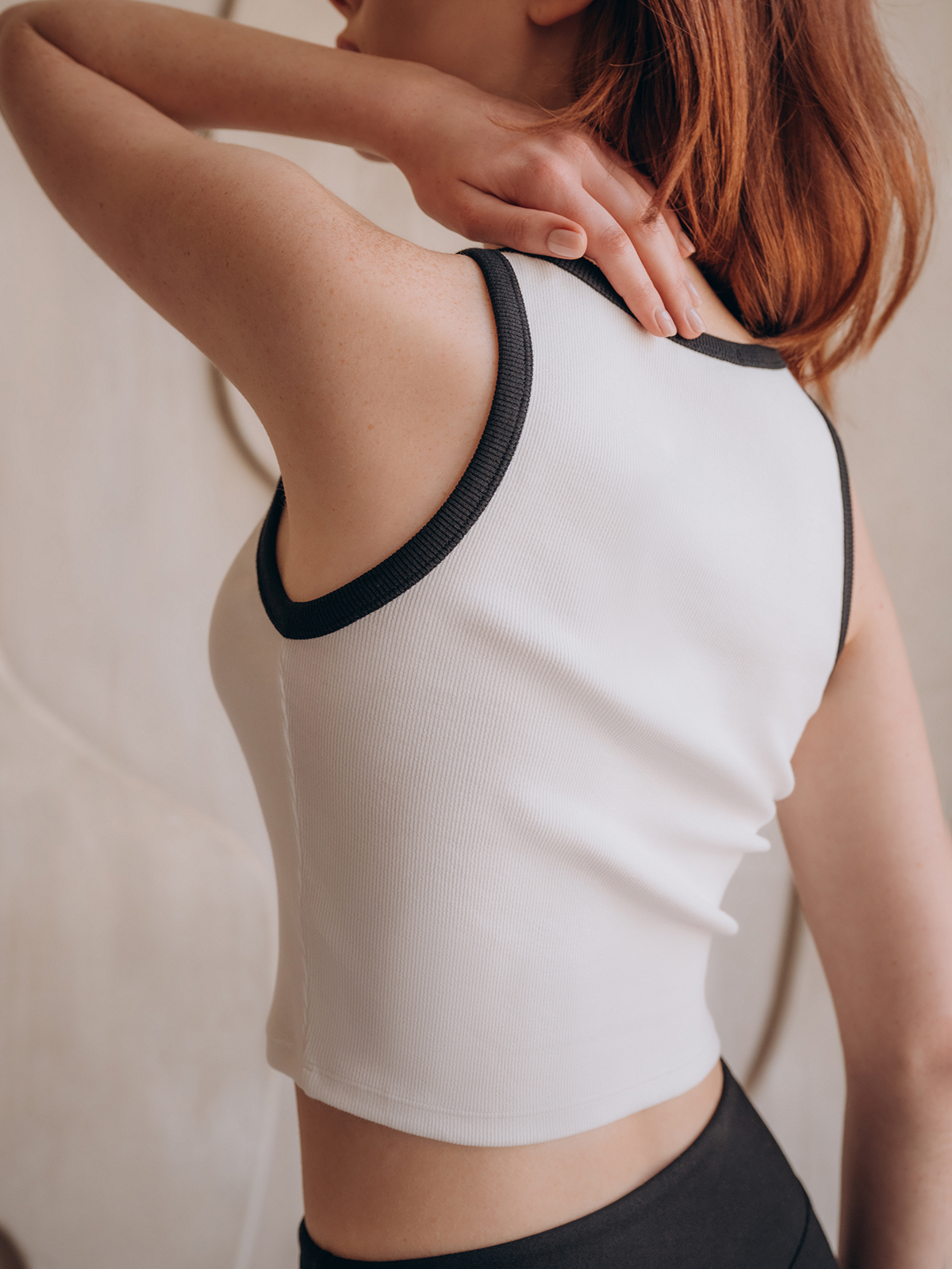 Белый женский топ-майка Indefini (Арт. 5103TDJ)