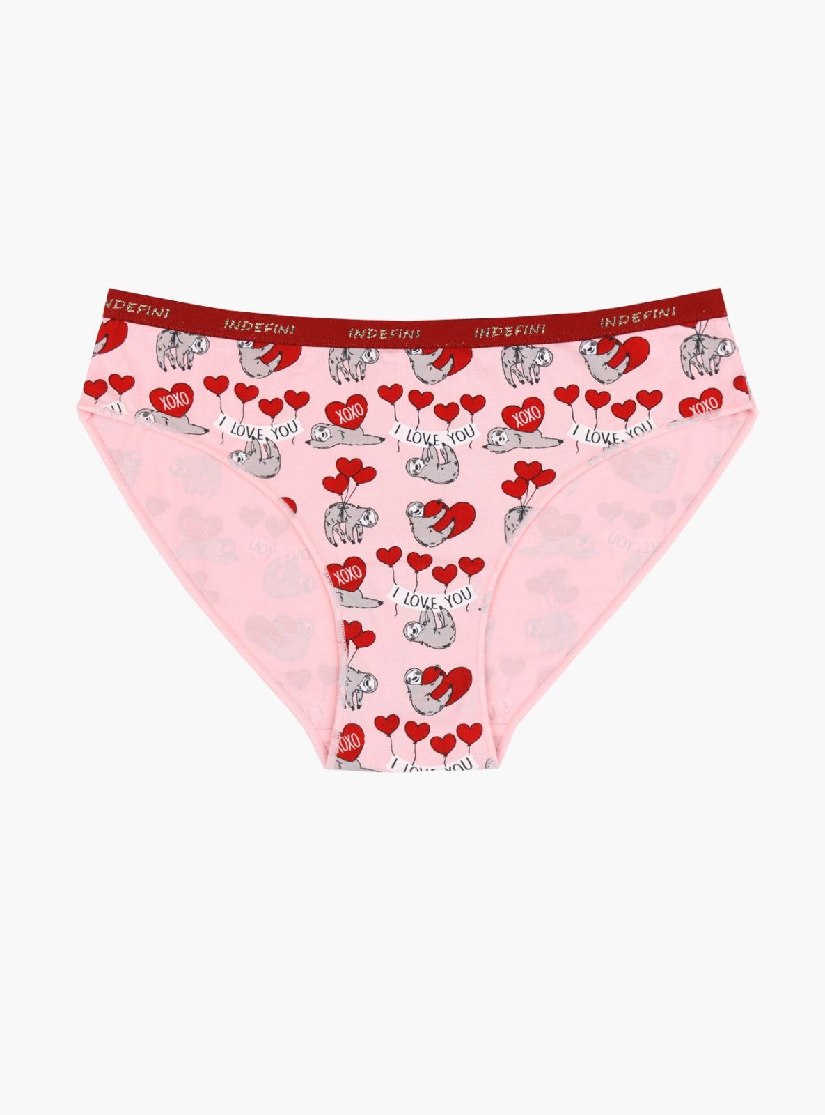 Трусы слипы розовые с принтом  Indefini (Арт.3474LUF)