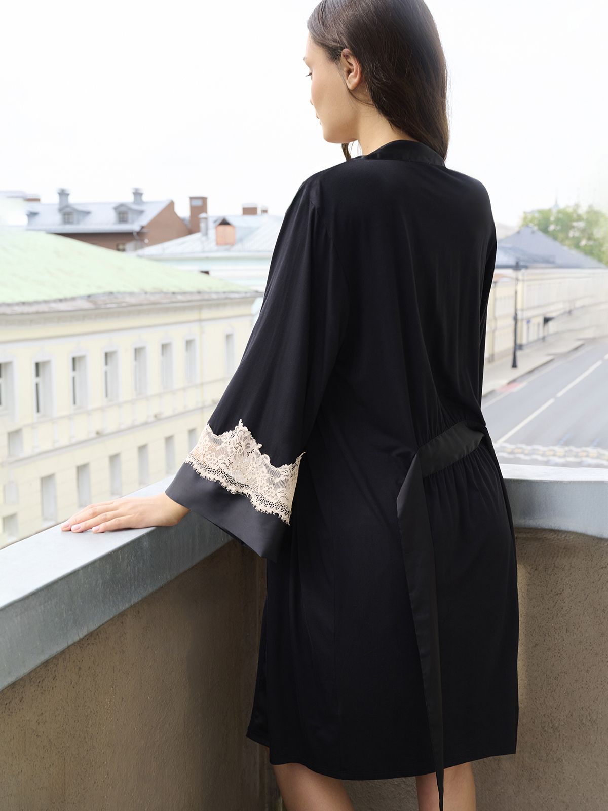Халат (Арт. 5234SYC), качество - Вискоза, цвет Черный
