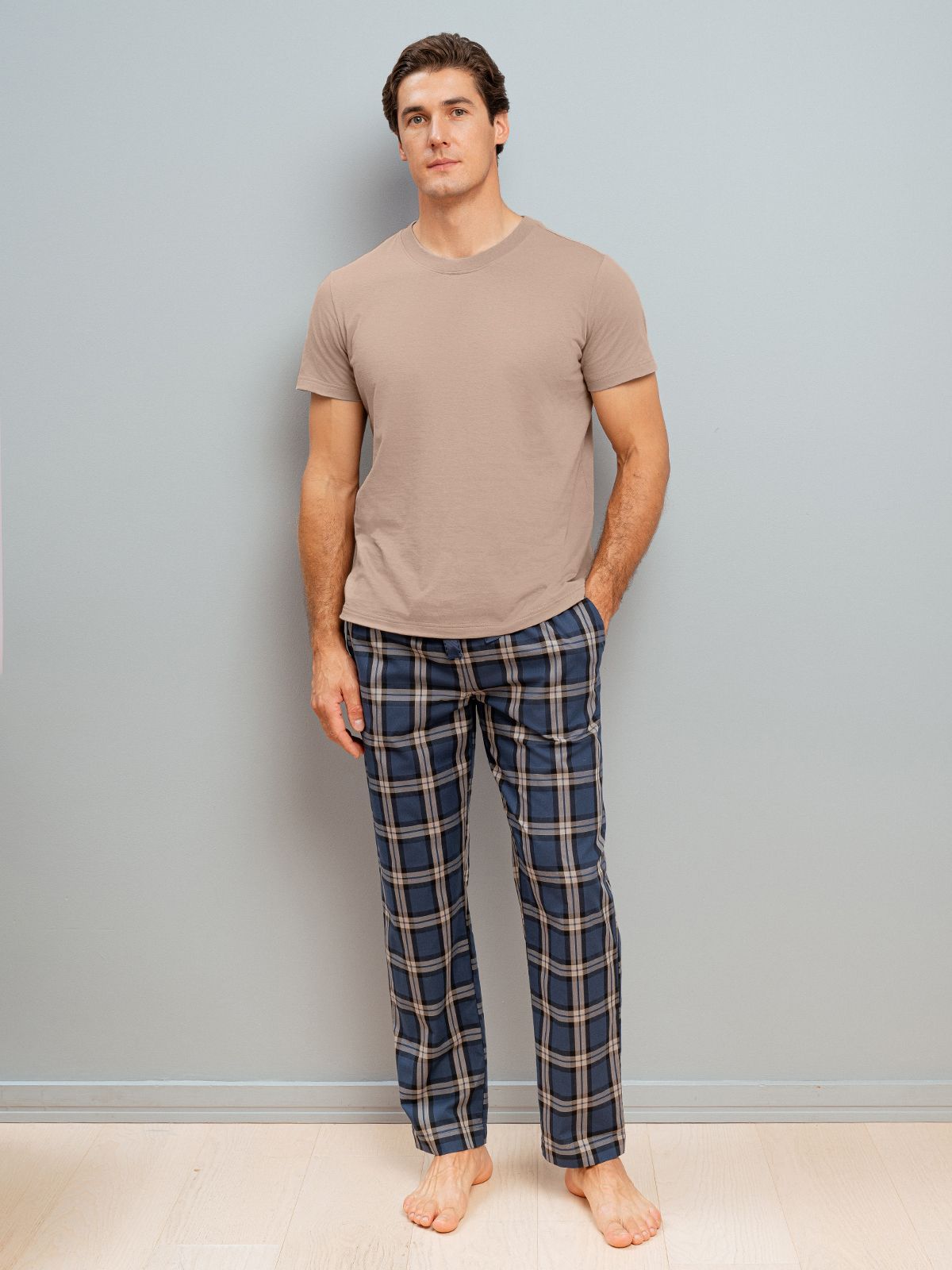 Мужские пижамные брюки Indefini (Арт.4047PBCB)