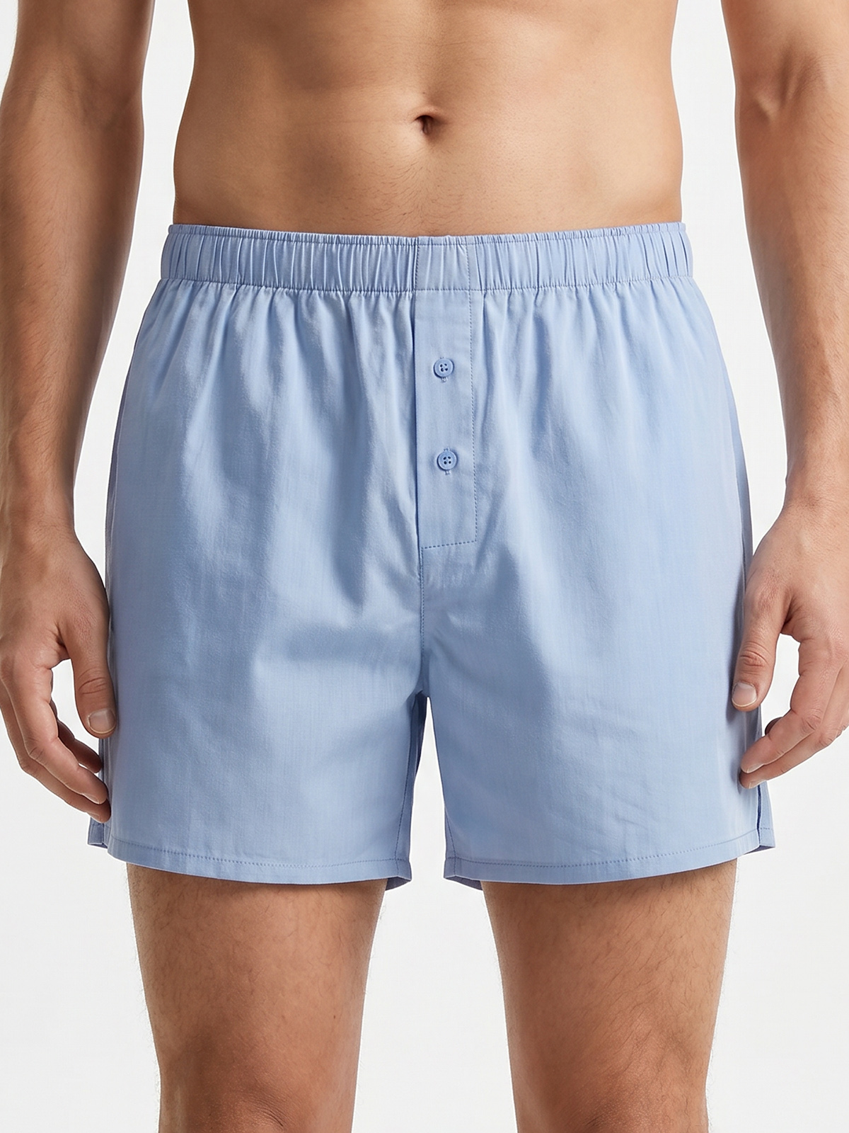 Мужские шорты из хлопка (Арт. 6005PDK), состав - Хлопок, цвет Голубой