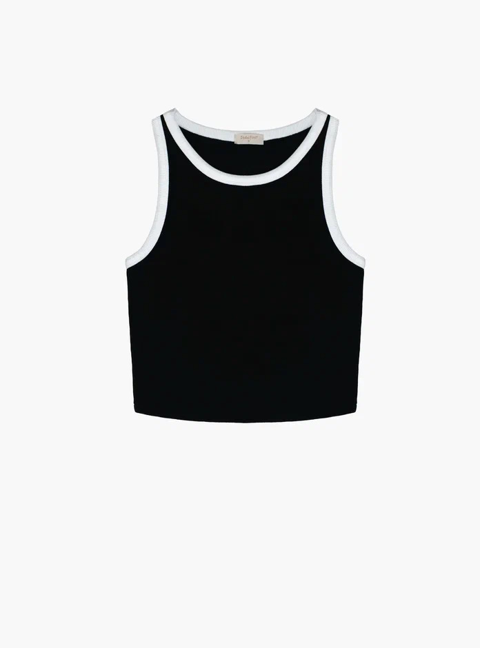 Черный женский топ-майка Indefini (Арт. 5033TDJ)