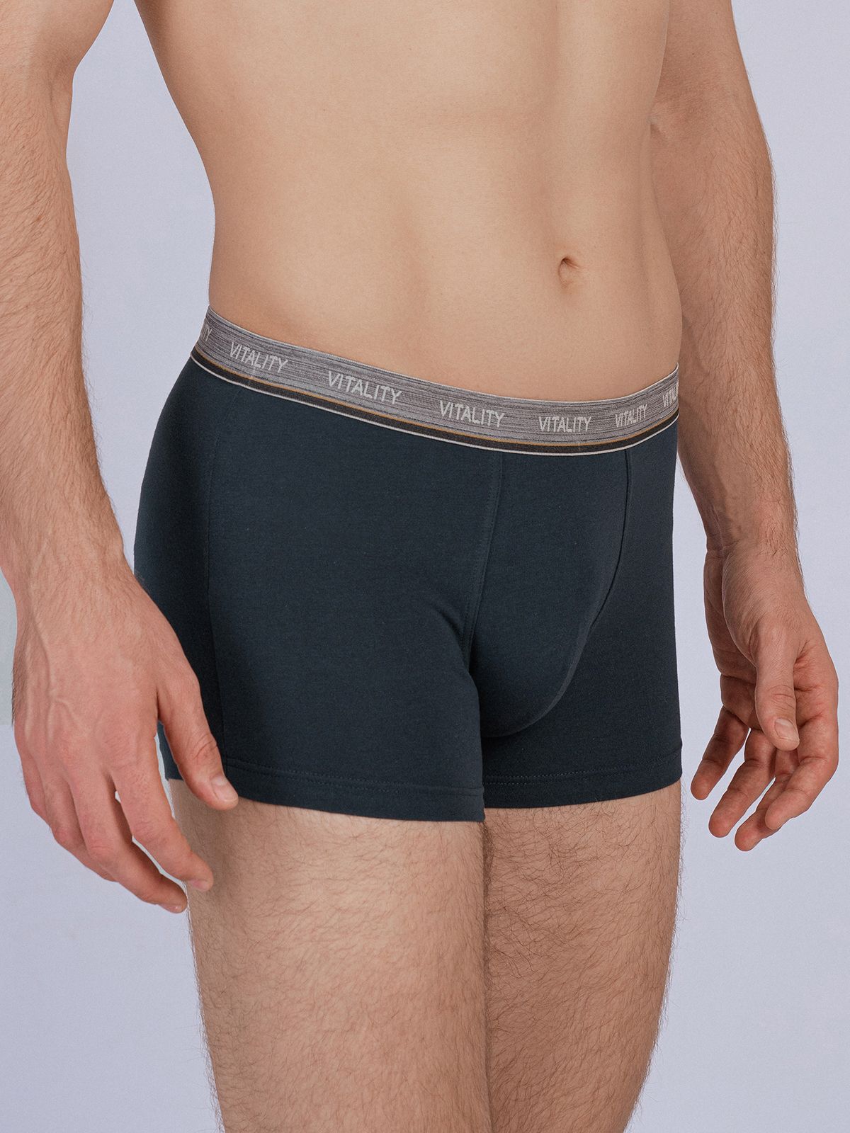 Трусы боксеры темно-синие из хлопка (Арт. 4039MUG)