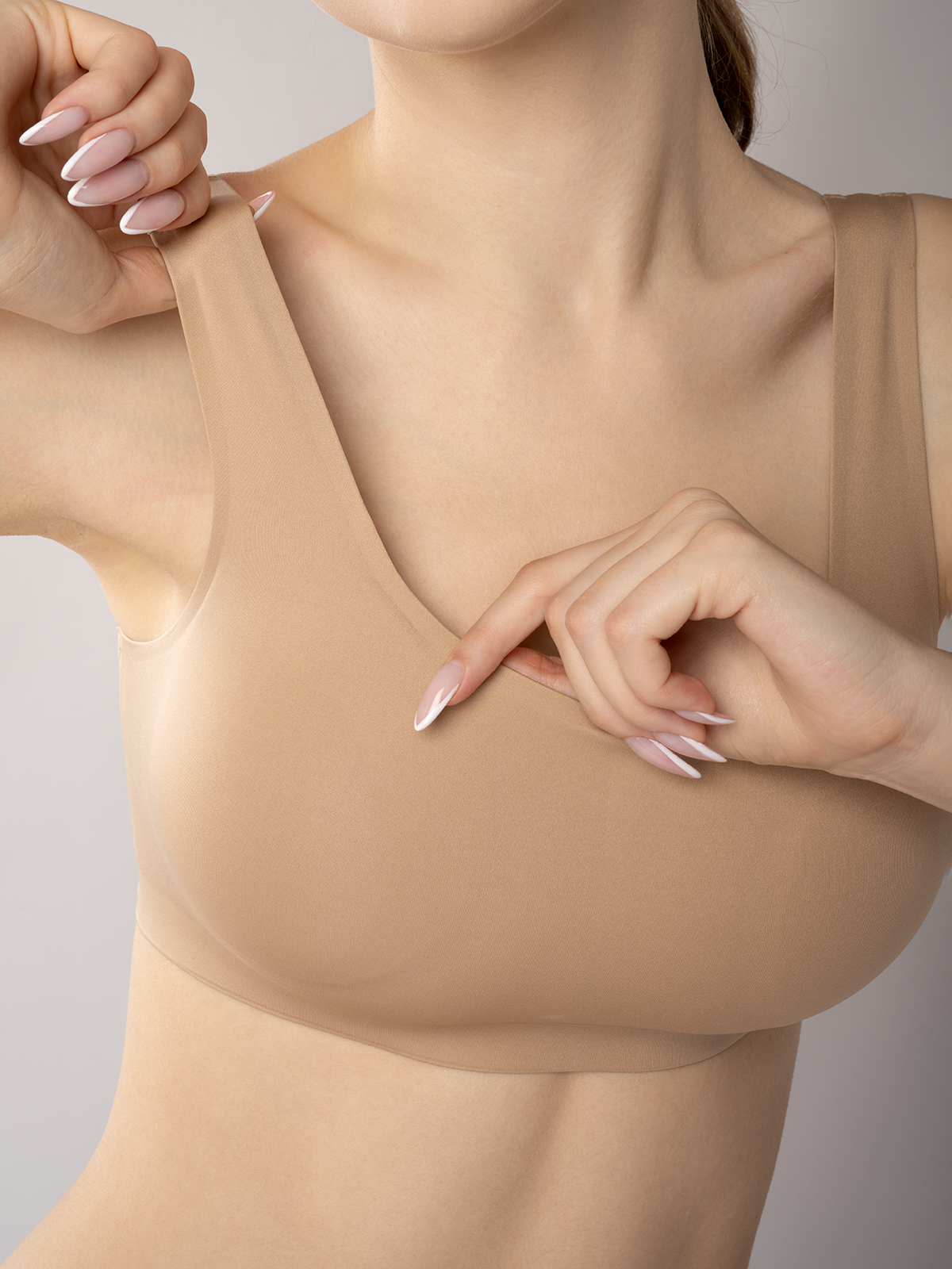 Бесшовный бюстгальтер-топ бежевый (Арт. 2113WXY)