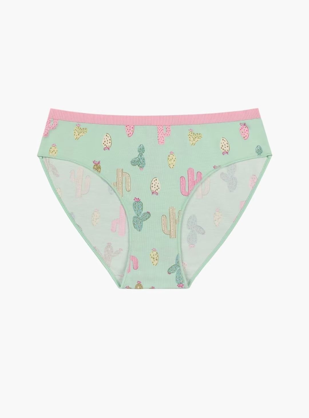 Трусы слипы цвета мяты из бамбука Indefini (Арт.124000-3039LUF)