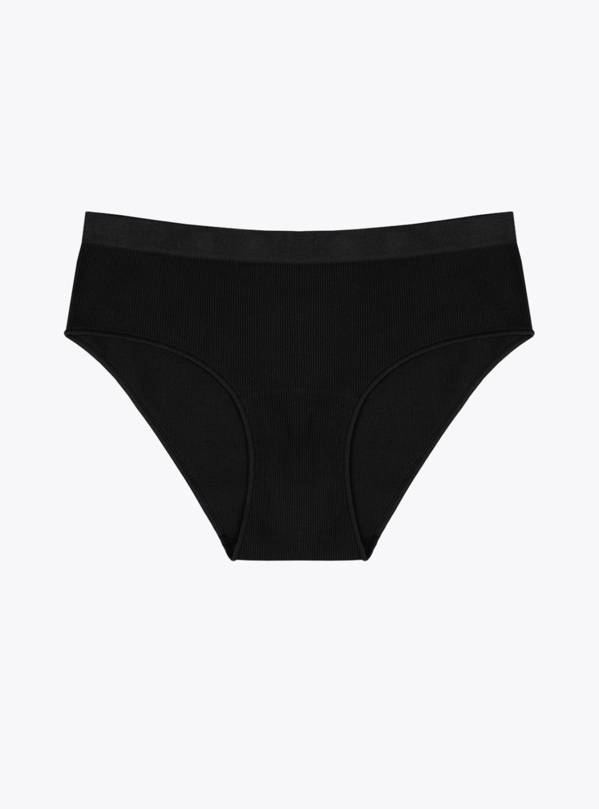 Трусы слипы в рубчик черные  Indefini (Арт.134500-3232WUV)