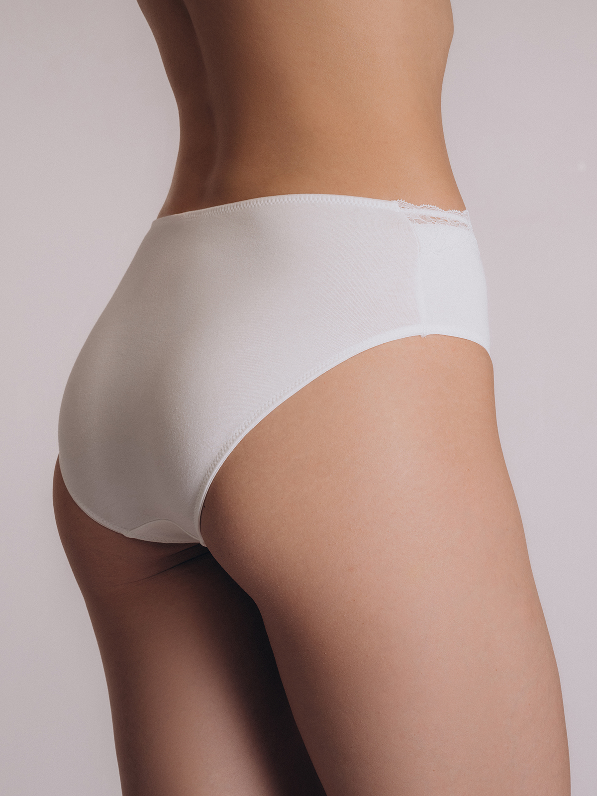 Женские белые трусы слипы Indefini (Арт. 5055LUF)