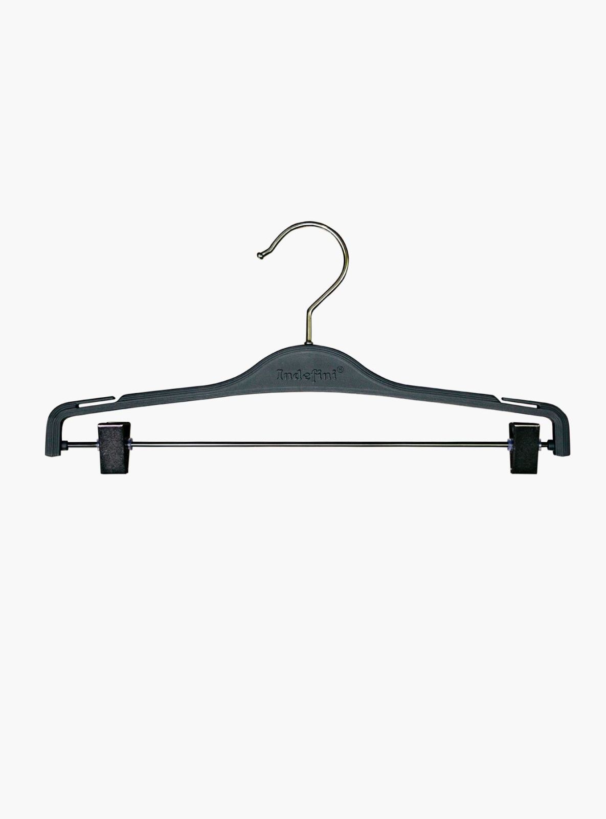 Вешалка большая черная пластик с зажимами Indefini (Арт. 0002BPP)