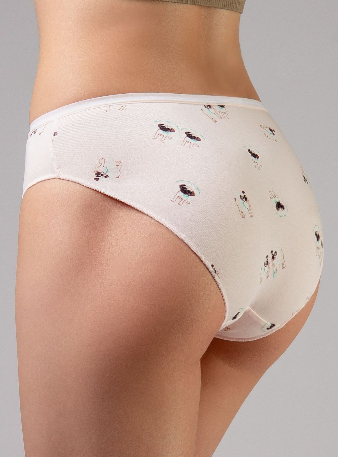 Трусы слипы из хлопка молочные Indefini (Арт.121000-2125LUF)