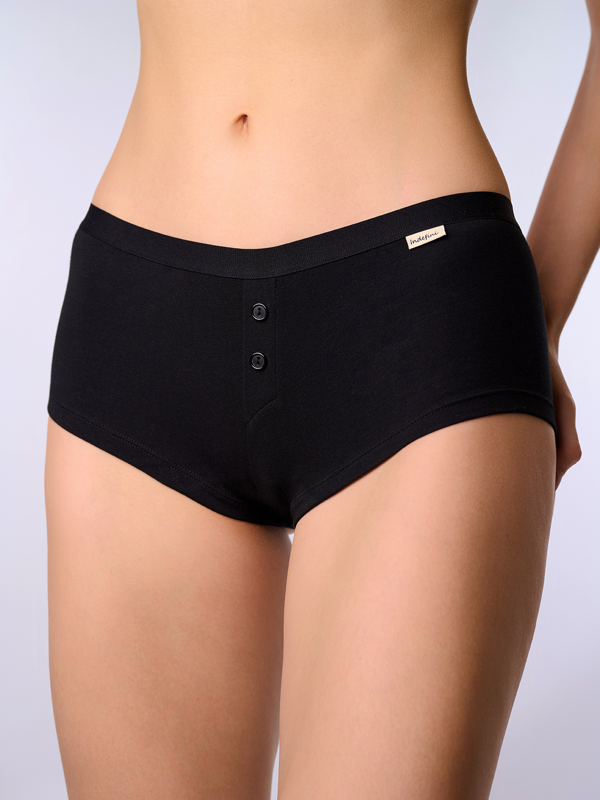 Женские Трусы Шорты Из Хлопка Черные (Арт. 5257LUF)