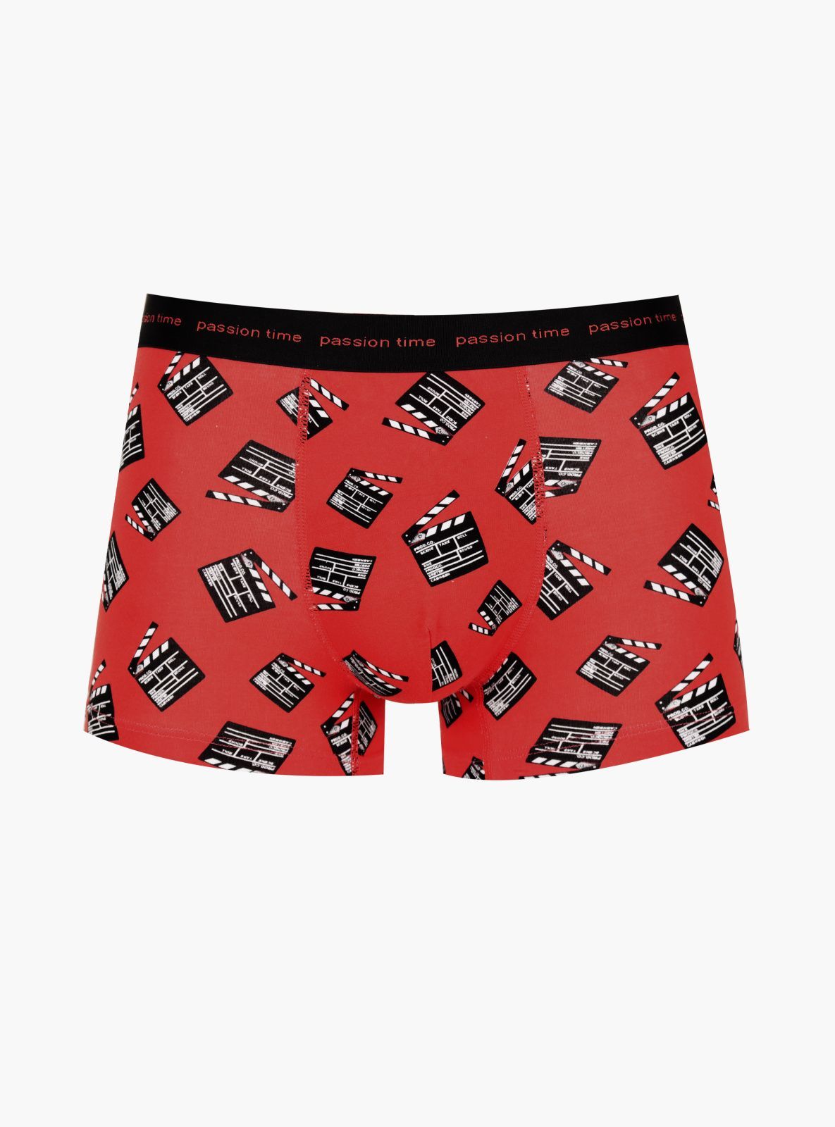 Трусы боксеры из хлопка красные с принтом Indefini (Арт. 4026MUF)