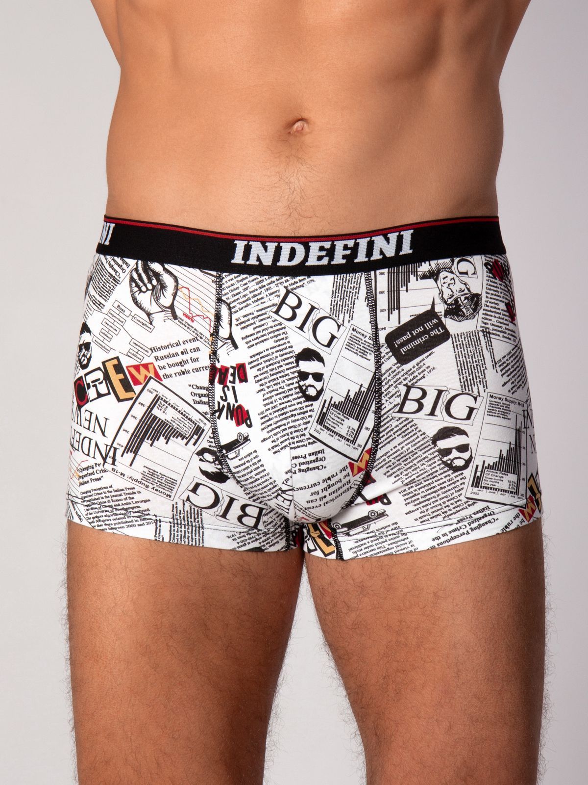 Боксеры с принтом из хлопка Indefini (Арт. 3024MUF)
