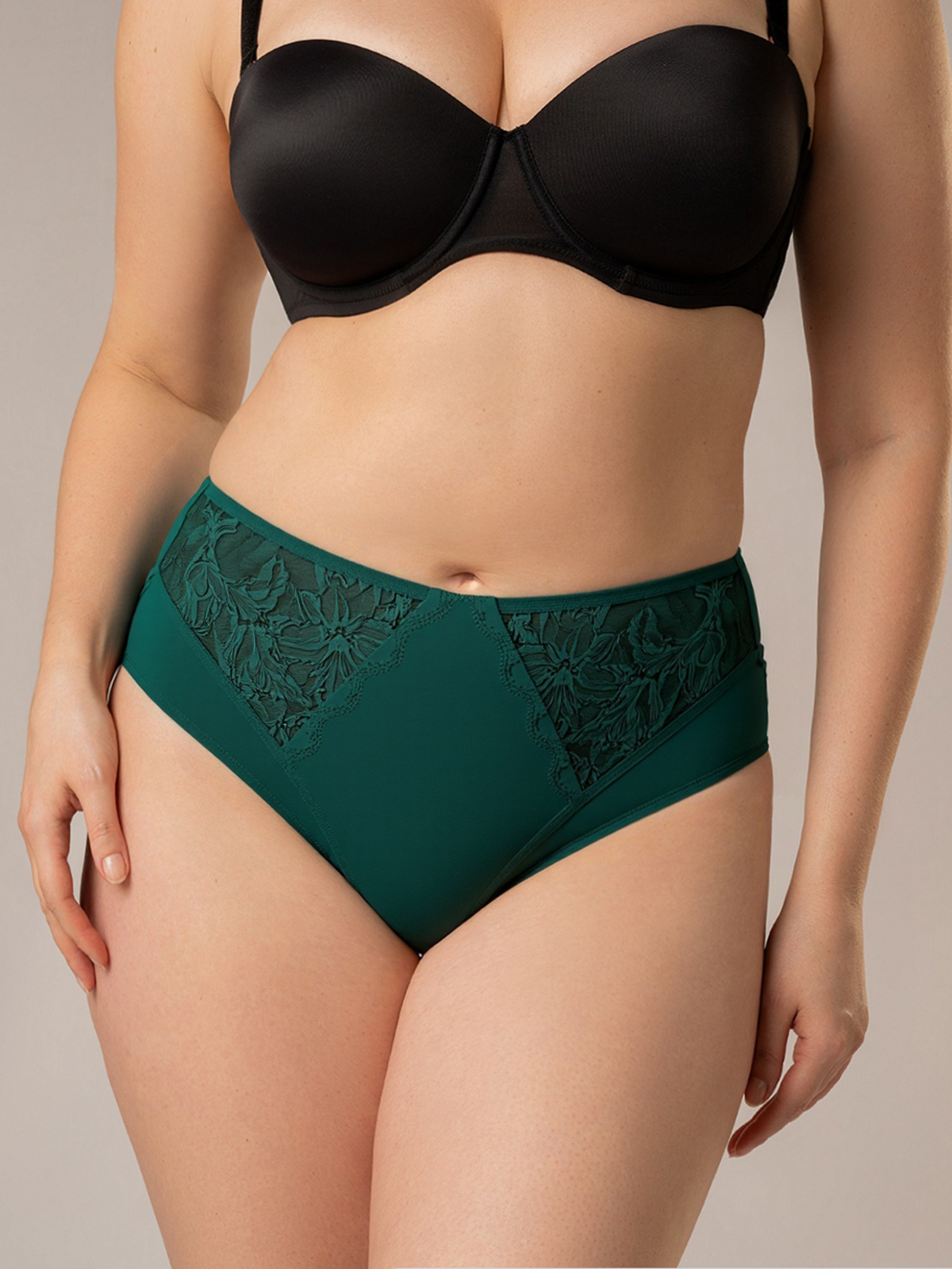 Трусы слипы со вставкой из кружева Indefini (Арт. 4200LUF)