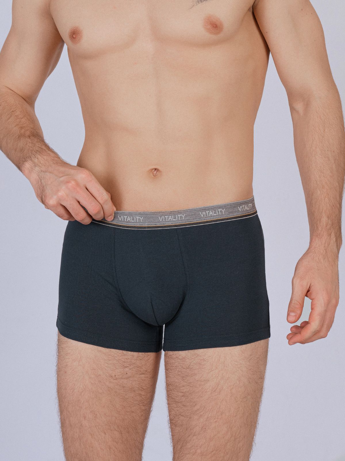 Трусы боксеры темно-синие из хлопка (Арт. 4039MUG)