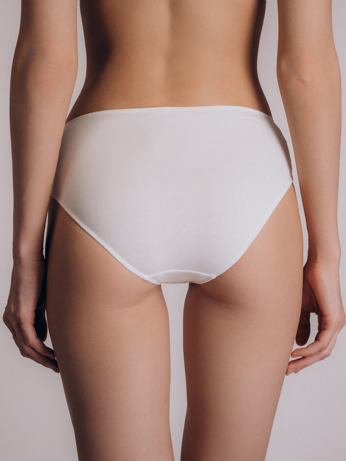 Женские белые трусы слипы Indefini (Арт. 5055LUF)