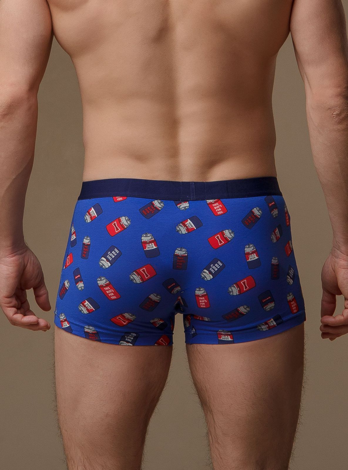 Трусы боксеры синие с принтом Indefini (Арт. 3004MUF)