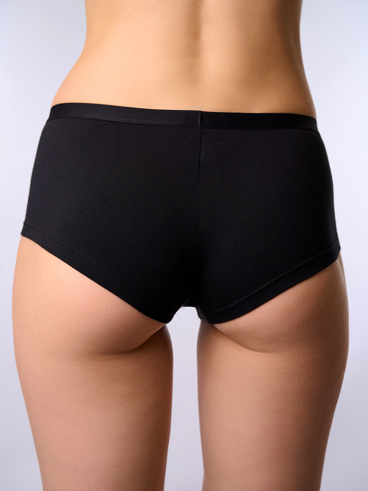 Женские Трусы Шорты Из Хлопка Черные (Арт. 5257LUF)