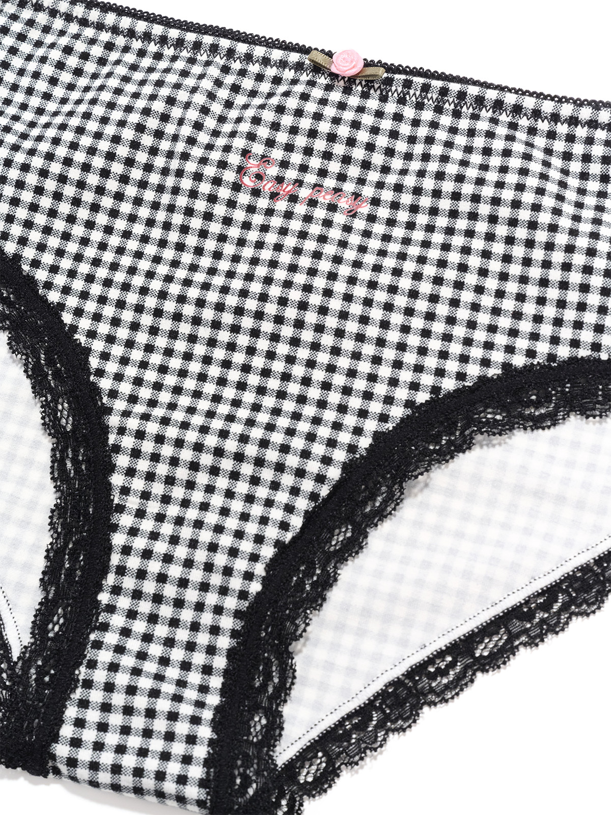 Набор женских трусов из 2 штук Indefini (Арт. 5313LUFZ2), качество - Хлопок, цвет белый/черный