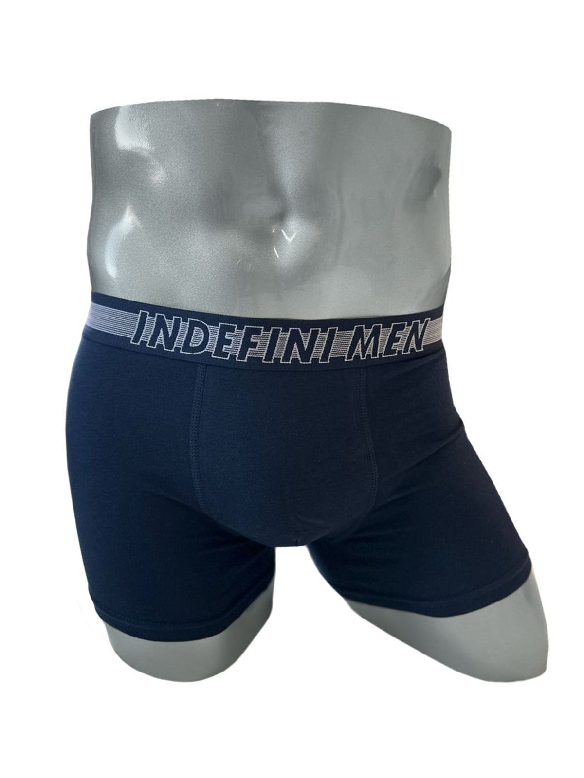 Трусы боксеры синие из хлопка Indefini (Арт. 4030MUF)