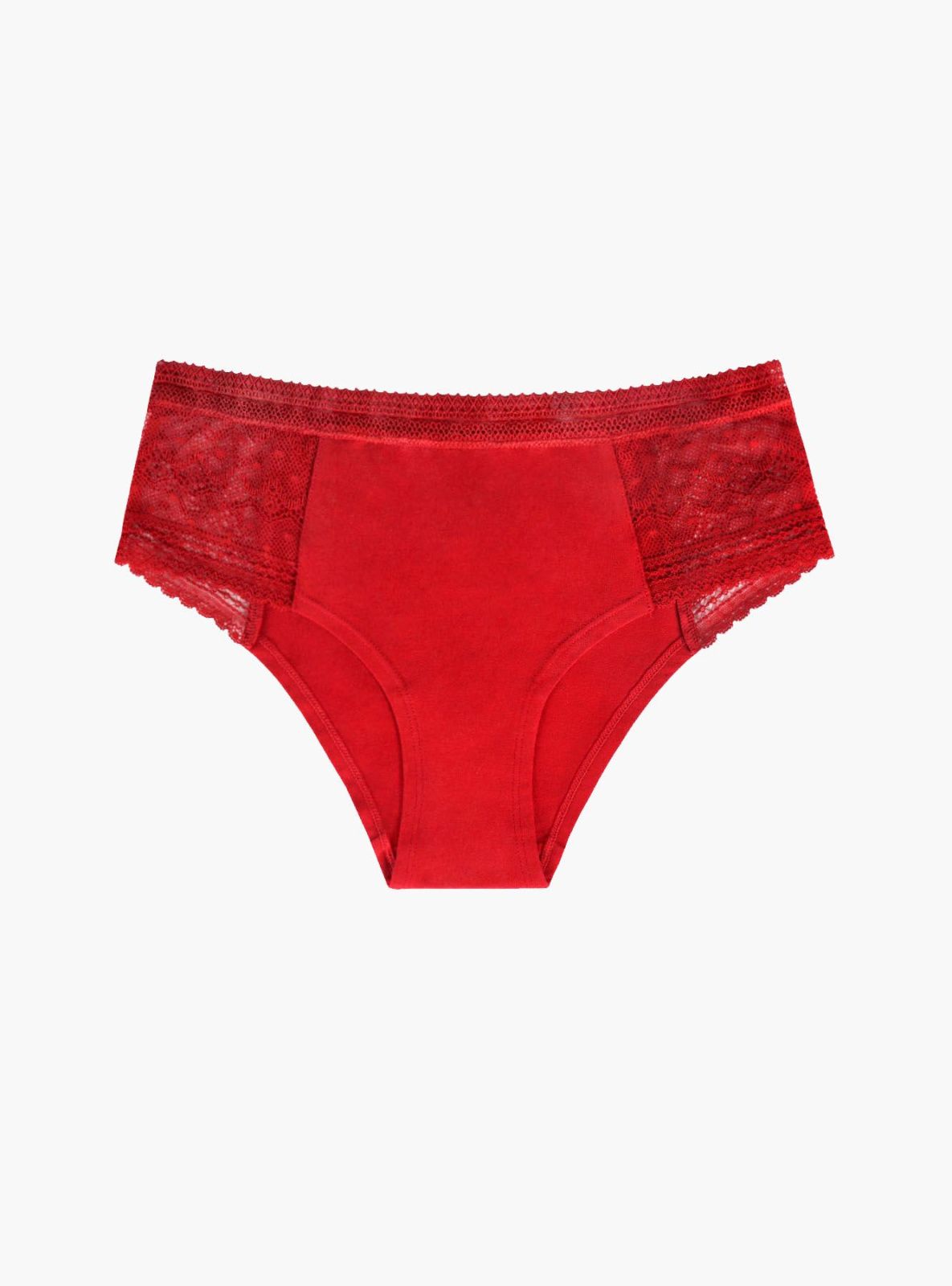 Слипы женские из хлопка красные Indefini (Арт. 1283LUS)