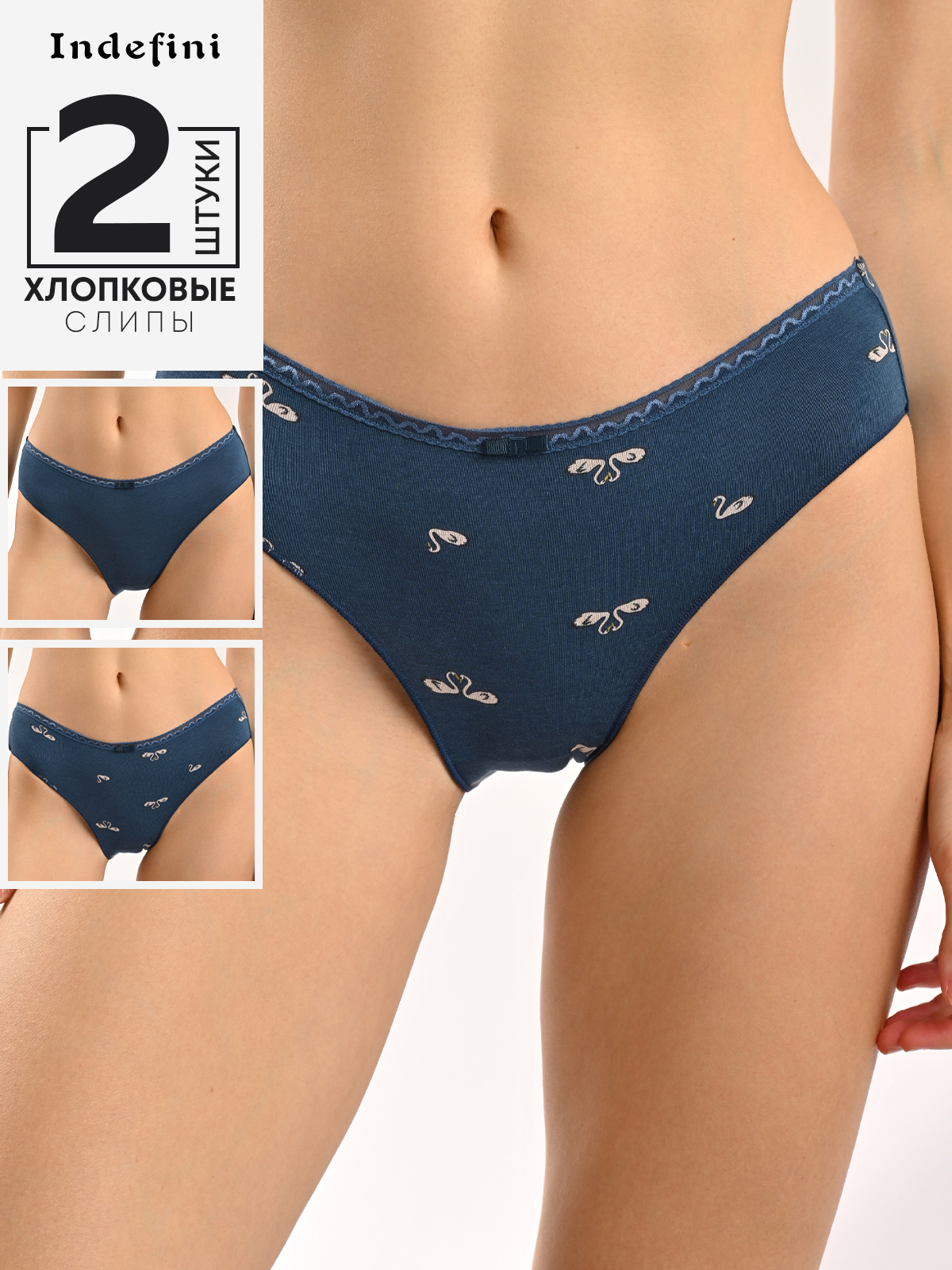 Женские трусы слипы 2 пары (Арт. 4101LUFZ)