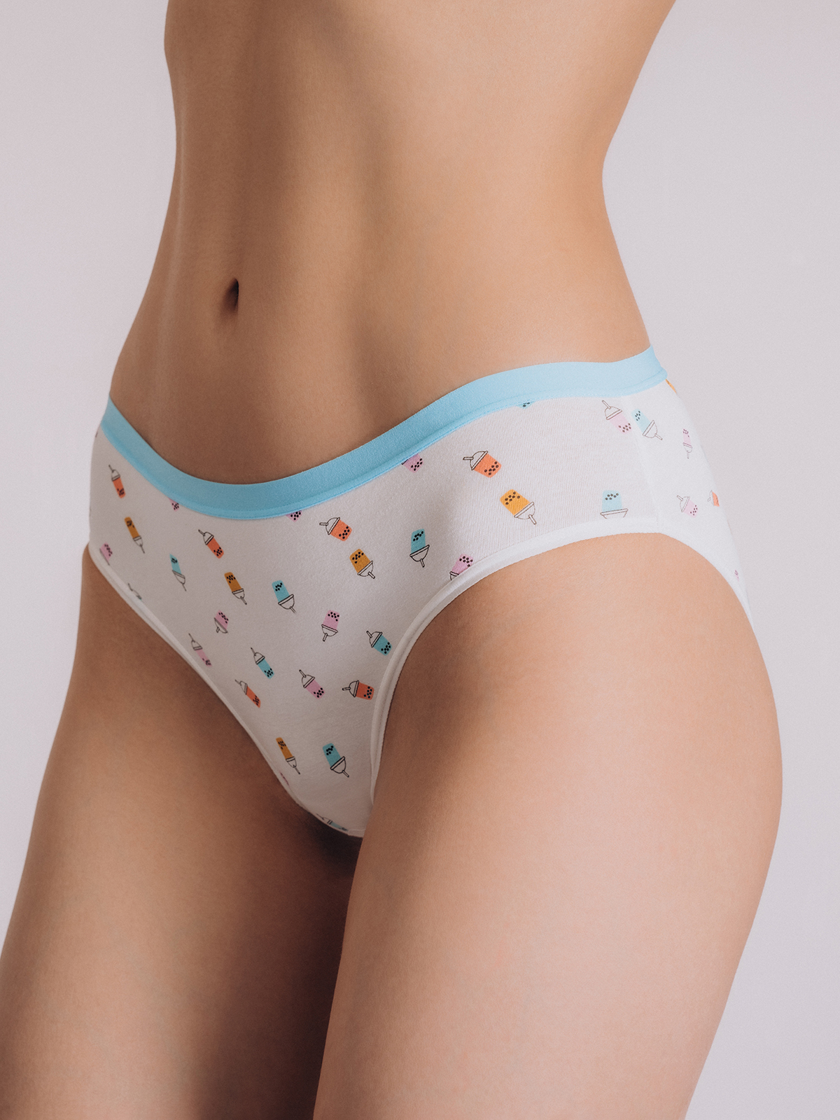 Хлопковые трусы-слипы с забавным принтом Indefini (Арт. 3224LUB)